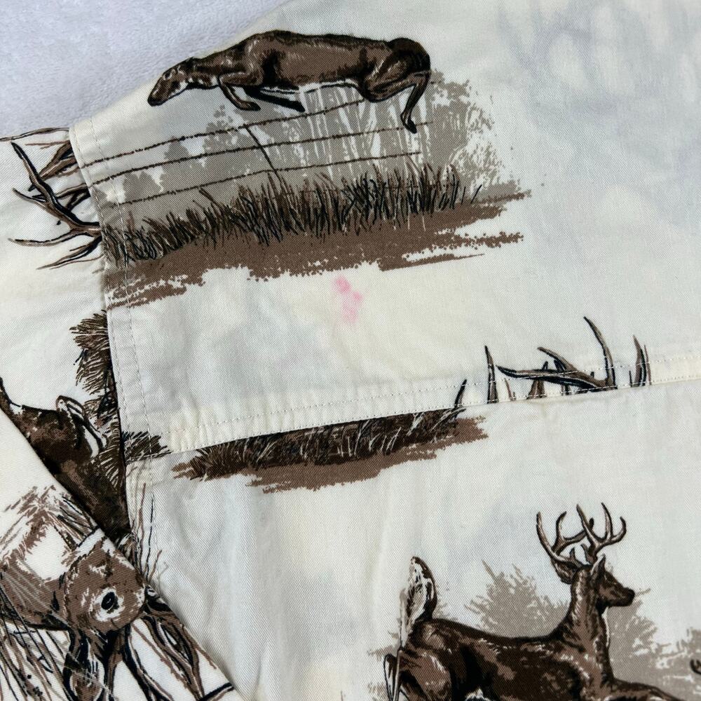 Outdoor Life Field Tested Buck Print Button Down Shirt Men's size 2XL AOP - Picture 6 of 8